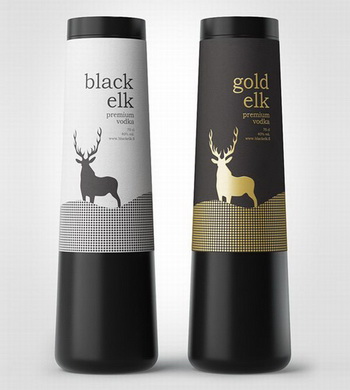 Необычный дизайн водки Black Elk