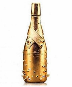 коллекция золотых бутылок Moet & Chandon с кристаллами Swarovski 