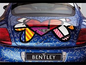 Бразильский художник Ромеро Бритто раскрасил Bentley Continental GT