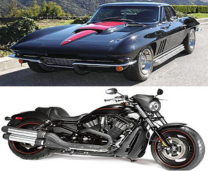 Слэш планирует продать с аукциона Corvette и Harley