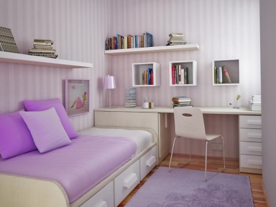 дизайн маленькой комнаты для девочки