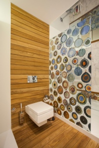 декоративная стена в ванной