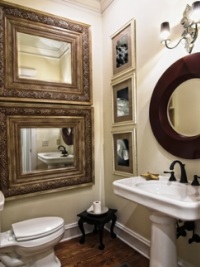 как украсить зеркало в ванной комнате