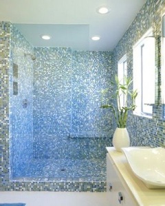 интерьер ванной комнаты мозаика