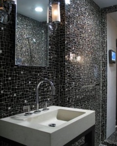 интерьер ванной комнаты мозаика