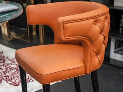оранжевый барный стул